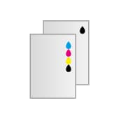 4 kleuren voorzijde + 1 kleur achterzijde