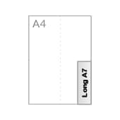 Lang A7-formaat (5,2 x 14,8 cm)