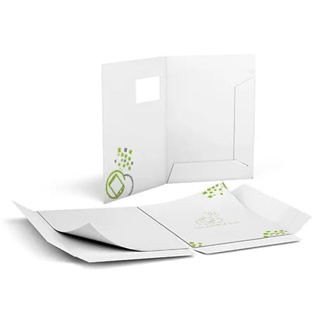 Staande presentatiemappen met flappen voor een nette documentopslag