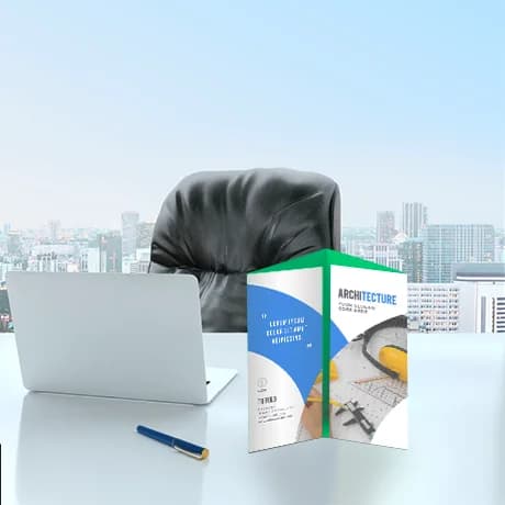 4-luik folders met venstervouw