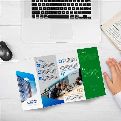 4-luik folders met venstervouw