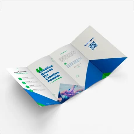 4-luik folders met venstervouw