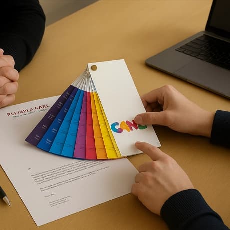 Briefpapier met steunkleuren