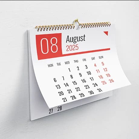 Bureaukalenders met rugsteun drukken
