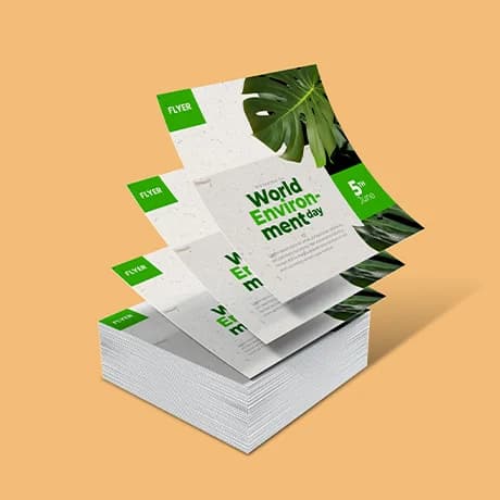 Flyers van milieuvriendelijk papier