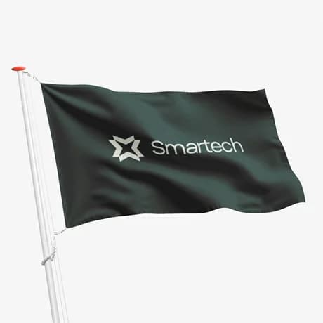 Gepersonaliseerde mastvlag voor buitenreclame