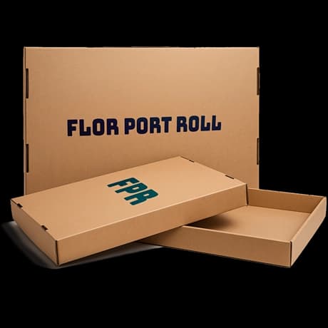 Platte kartonnen dozen met deksel