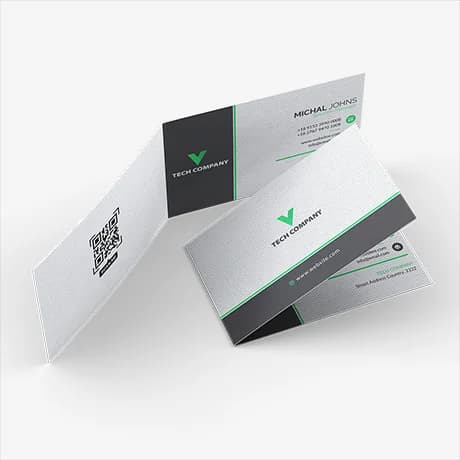 Gevouwen visitekaartjes van premium materiaal