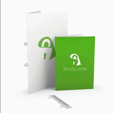 Presentatiemap met snelhechtstrip zonder flappen voor documenten