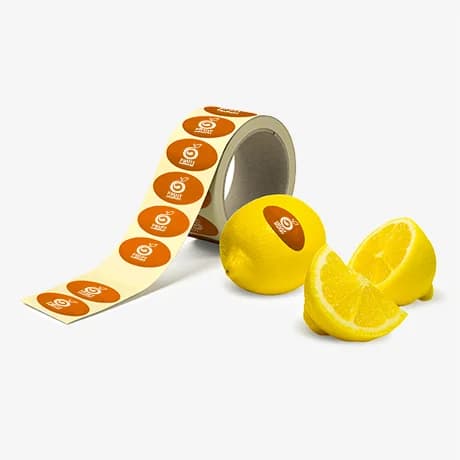 Stickers op rol voor levensmiddelen