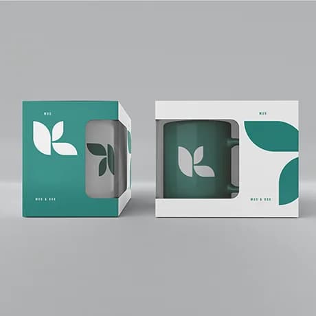 Stevige en stijlvolle verpakking voor mokken, ideaal als cadeauverpakking