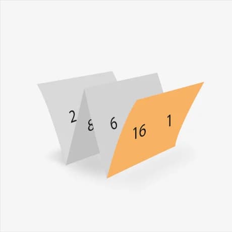 Folders met horizontale zigzag vouw