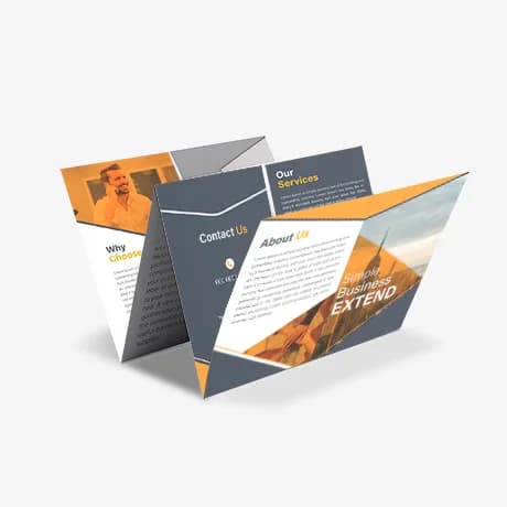 Gepersonaliseerde folder met horizontale zigzag vouw