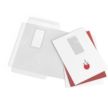 Enveloppen met venster links en plakstrip bestellen