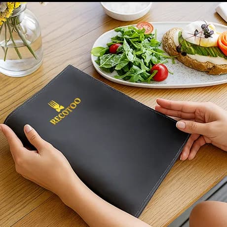 Menukaarten met zachte kaft