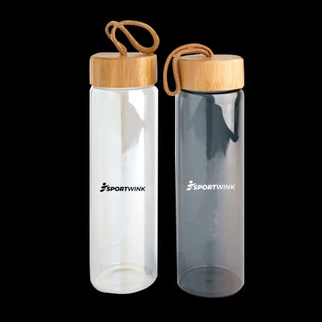 Glazen flessen metallic