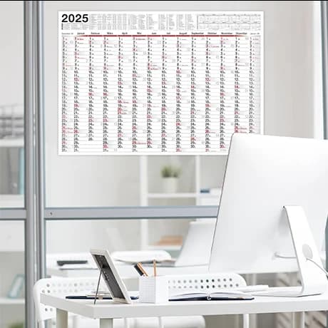 Opnieuw beschrijfbare jaarplanners drukken
