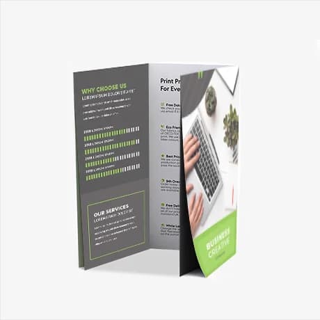 Folders met kruis- en wikkelvouw