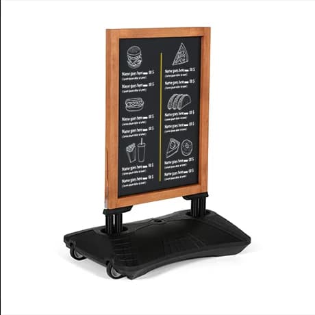 Houten stoepbord voor buitenreclame en promoties