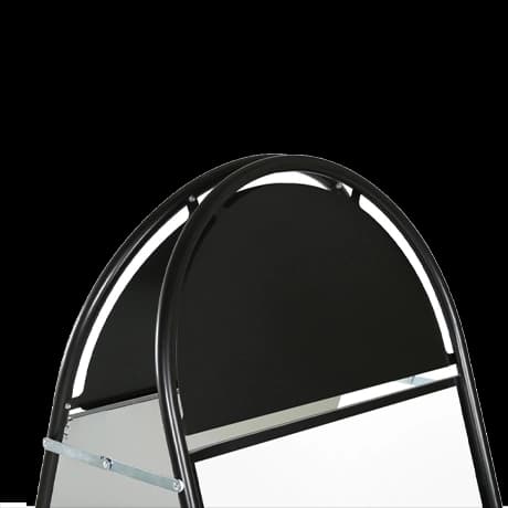 Stoepbord met stalen buizen (niet bedrukbaar)