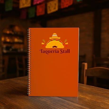 Menukaarten met Wire-O-binding