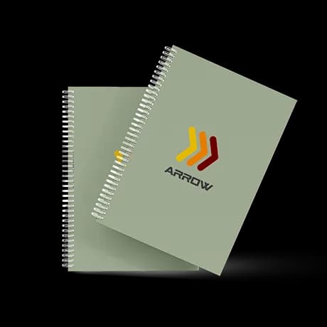 Notitieboeken met harde kaft met wire-o-binding