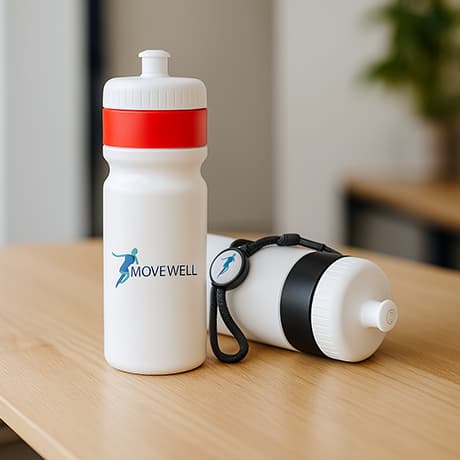 Sportflessen met een gekleurde rand