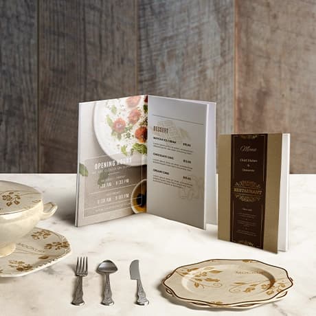 Menukaarten in de rug geniet