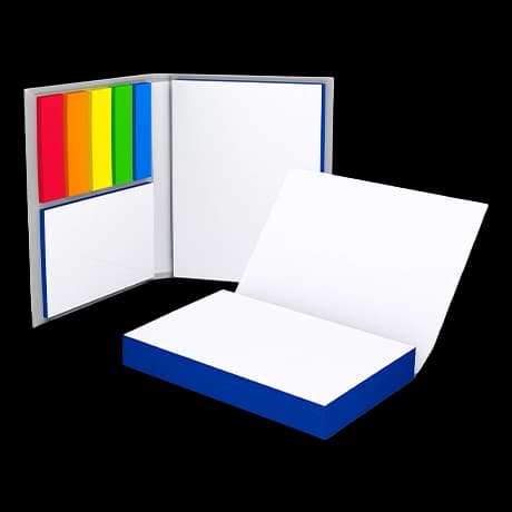 Memoblok bedrukt met gekleurde randen