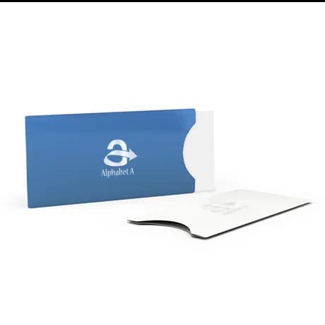 Slipcase voor kaartjes met een elegante en praktische afwerking