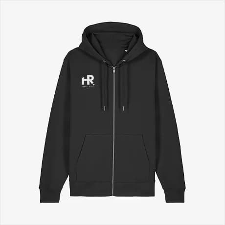 Uniseks sweatvest met rits en logo voor professioneel gebruik