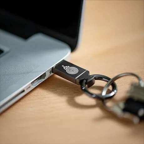 Usb-stick met sleutelring