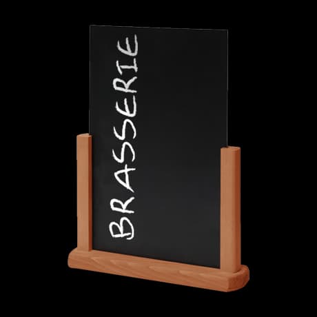 Houten tafel menu krijtborden