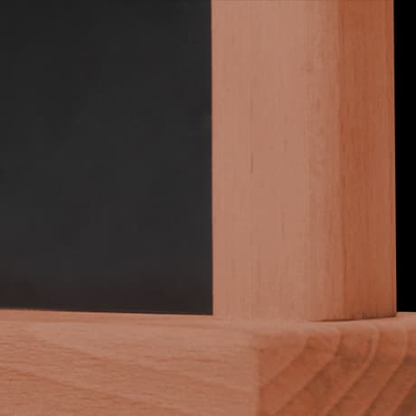 Houten tafel menu krijtborden