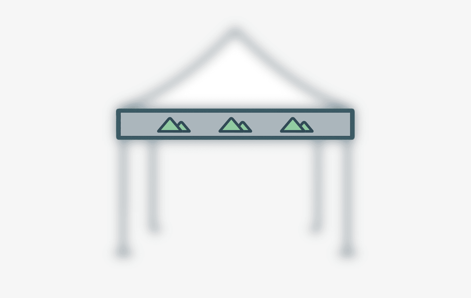 Losse dakrand banner