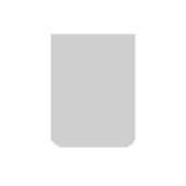 Met twee afgeronde hoeken