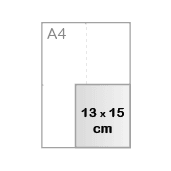 Flyer format 13 × 15 cm