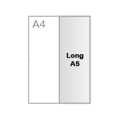 A5 lang (10,5 x 29,7 cm)