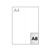 A8 (5,2 x 7,4 cm)