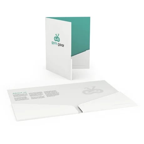 Presentatiemappen met 2 gelijmde insteekvakken