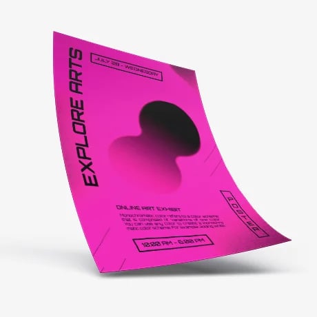 Gepersonaliseerde fluo poster met professionele bedrukking