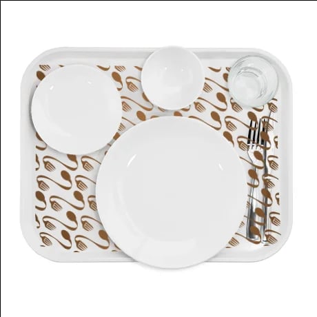 Papieren inlay voor dienbladen met gepersonaliseerd ontwerp
