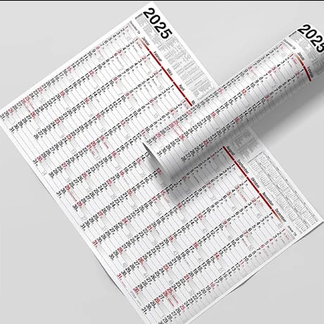 Opnieuw beschrijfbare jaarplanners drukken

