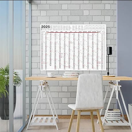 Opnieuw beschrijfbare jaarplanners drukken
