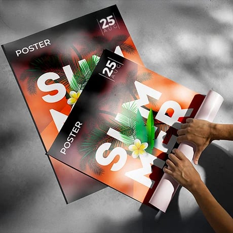 Zelfklevende poster
