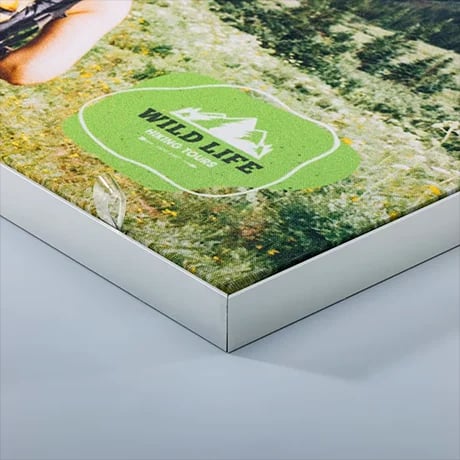 Textielframe met hoogwaardige print voor interieur en reclame