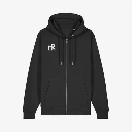 Uniseks sweatvest met rits en logo voor professioneel gebruik