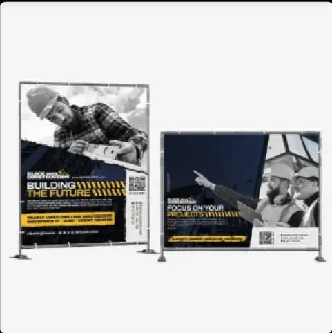 Sneldruk 24u van XXL-roll-ups voor promoties, uitverkopen en heropeningen van winkels