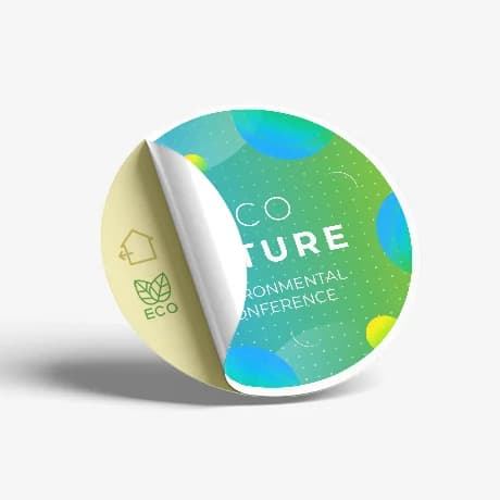 Duurzame vegan sticker met professionele bedrukking