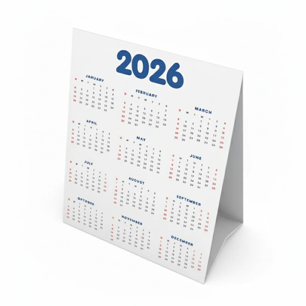 Bureaukalenders papier PEFC reclame binnen kantoor bedrukken Professionele bureaukalenders verschillende formaten full colour Gepersonaliseerde bureaukalenders voor achterkant bedrukbaar